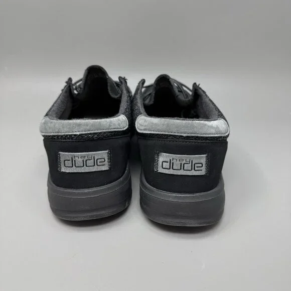 Hey Dude Paul Craft Leather Black Casual Comfort Men Shoes US Size 13 - Picture 6 of 9